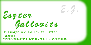 eszter gallovits business card